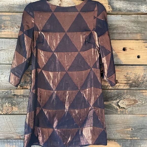 Mike Gonzalez Silk Geometric Dress - Picture 3 of 9